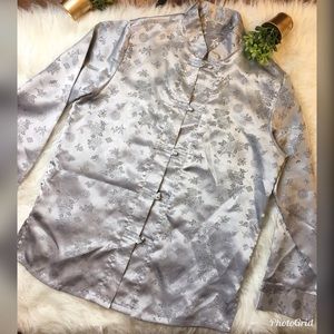 Grey/Silver Oriental Blouse
